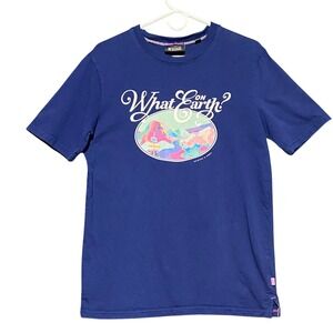 Scotch‎ Soda Amsterdam Graphic T Shirt Mens Medium Blue What On Earth Adventure